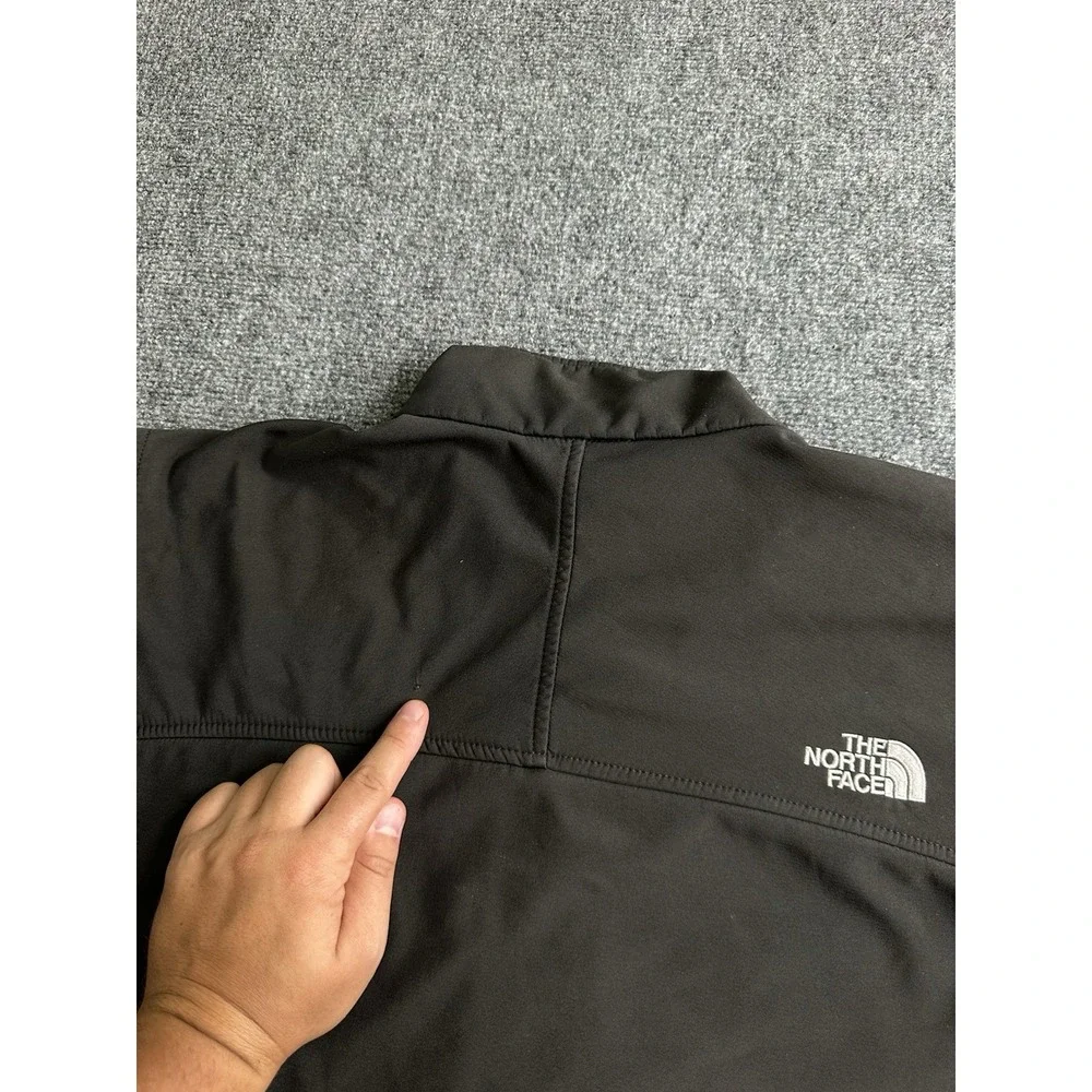 Mens The North Face WindWall Black Softshell Full Zip Jacket, Size XL